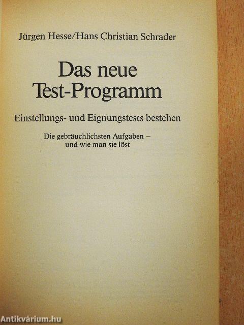 Das neue Test-Programm