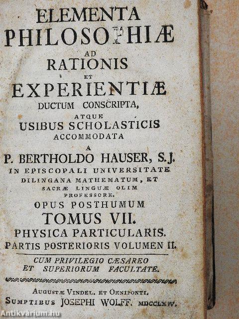 Elementa Philosophiae VII/2.