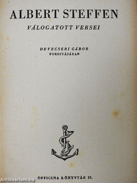 Albert Steffen válogatott versei