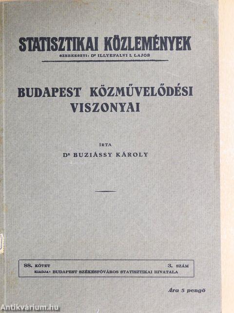 Budapest közművelődési viszonyai