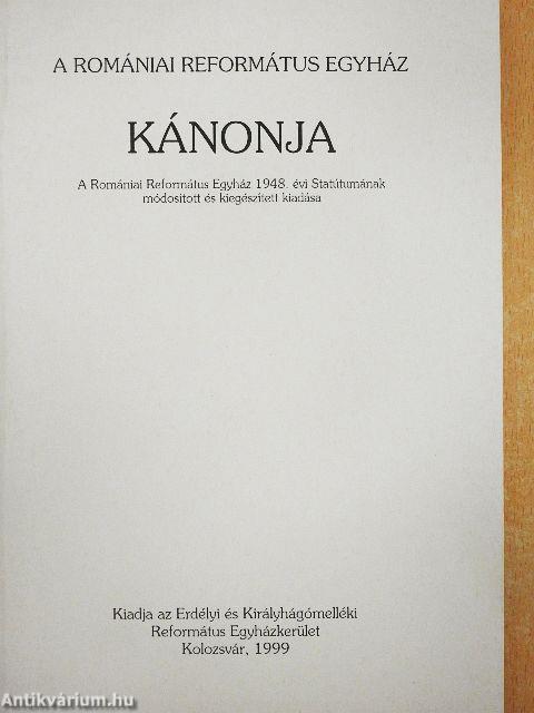 A Romániai Református Egyház kánonja