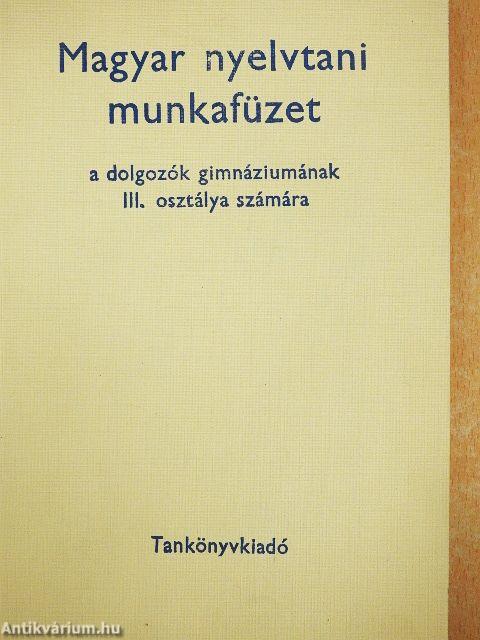 Magyar nyelvtani munkafüzet