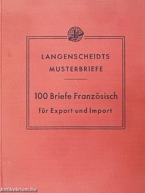 100 Briefe Französisch für Export und Import