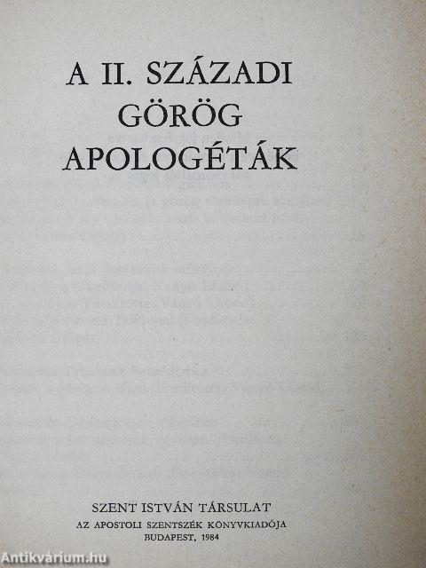 A II. századi görög apologéták