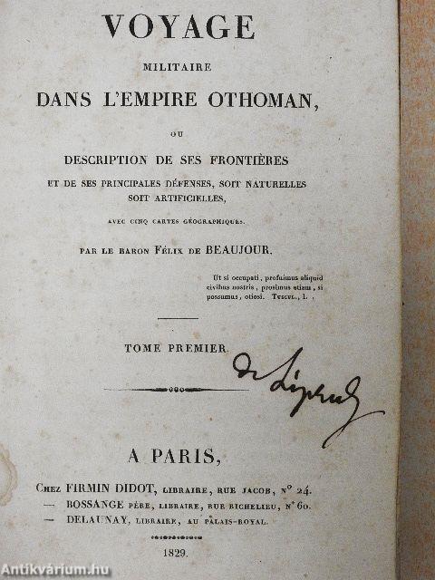 Voyage militaire dans L'Empire Othoman I. (töredék)