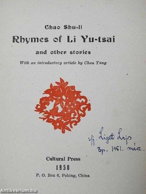 Rhymes of Li Yu-Tsai and other stories