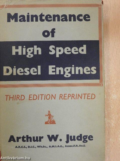 Maintenance of High Speed Diesel Engines