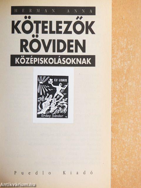 Kötelezők röviden középiskolásoknak 3.