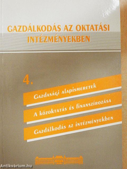 Gazdálkodás az oktatási intézményekben 4.