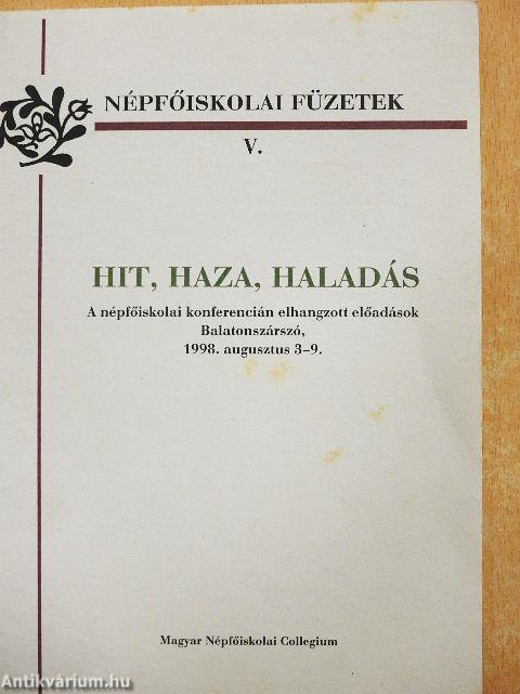Hit, haza, haladás