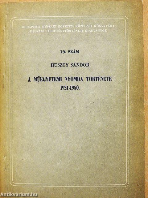 A Műegyetemi Nyomda története