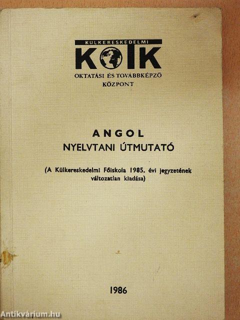 Angol nyelvtani útmutató