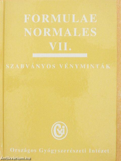 Formulae Normales VII.