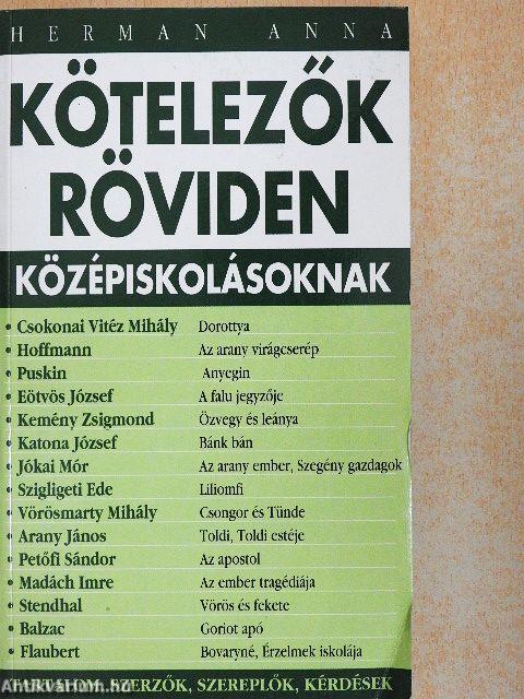 Kötelezők röviden középiskolásoknak 2.