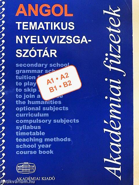 Angol tematikus nyelvvizsgaszótár