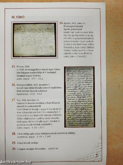 Kossuth Lajos emlékkiállítás