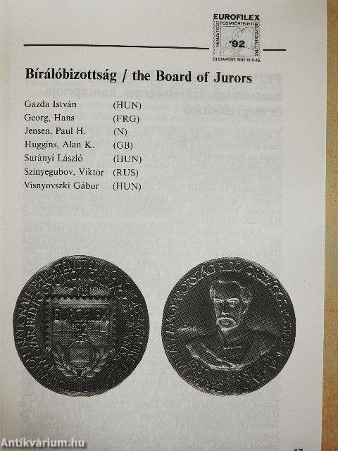 Eurofilex '92 Nemzetközi Postatörténeti Bélyegkiállítás