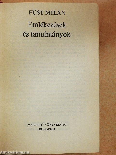 Emlékezések és tanulmányok