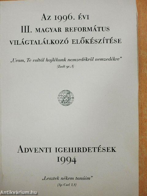 Az 1996. évi III. Magyar Református Világtalálkozó előkészítése