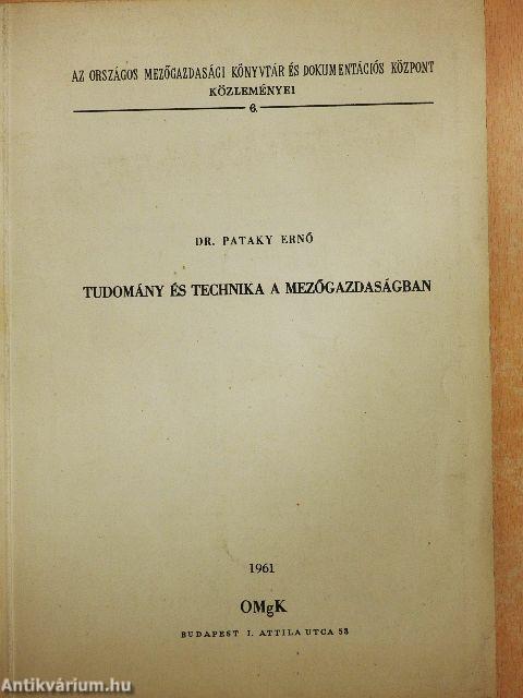 Tudomány és technika a mezőgazdaságban