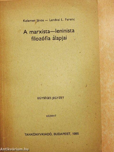 A marxista-leninista filozófia alapjai