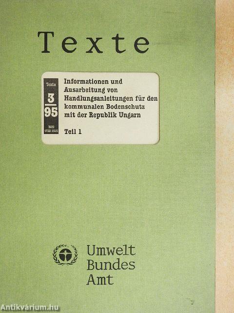 Informationen und Ausarbeitung von Handlungsanleitungen für den kommunalen Bodenschutz mit der Republik Ungarn 1-2.
