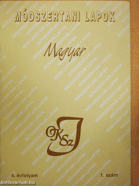 Módszertani Lapok - Magyar 1997. szeptember