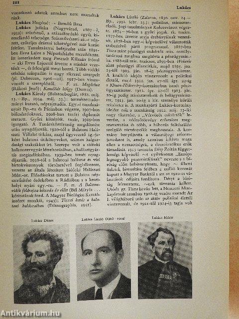 Magyar Életrajzi Lexikon II.