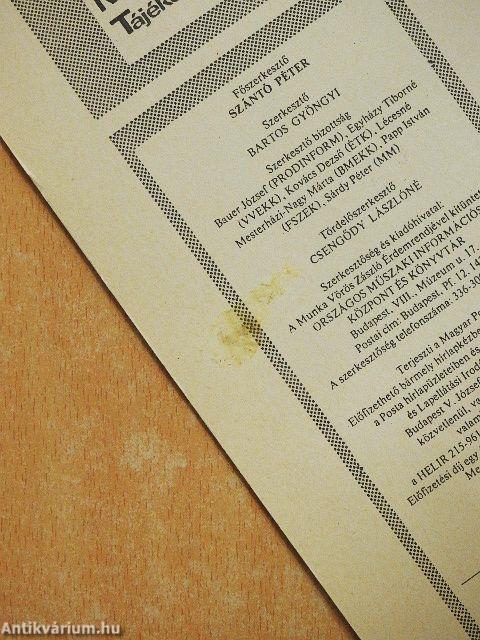 Tudományos és Műszaki Tájékoztatás 1986. november