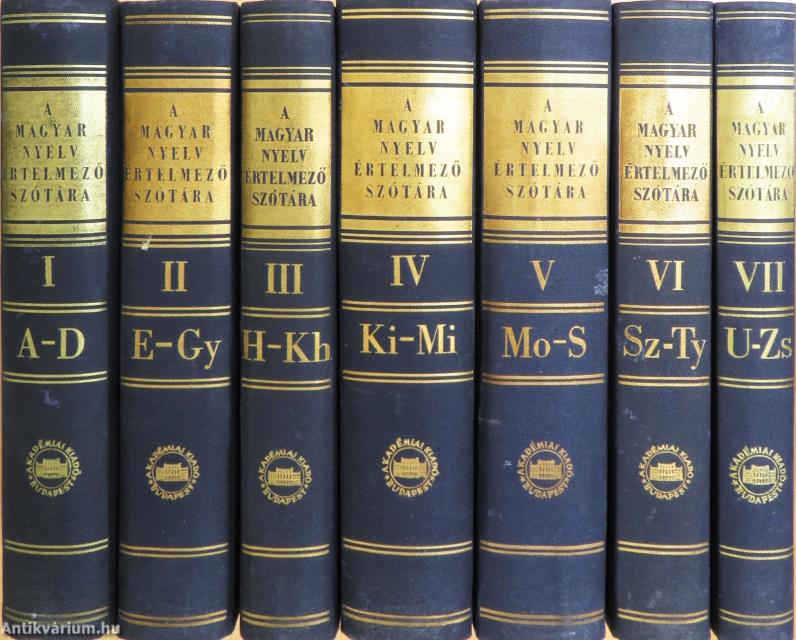 A magyar nyelv értelmező szótára I-VII.