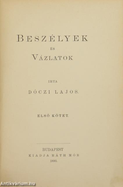 5 kötet Dóczi Lajos munkáiból