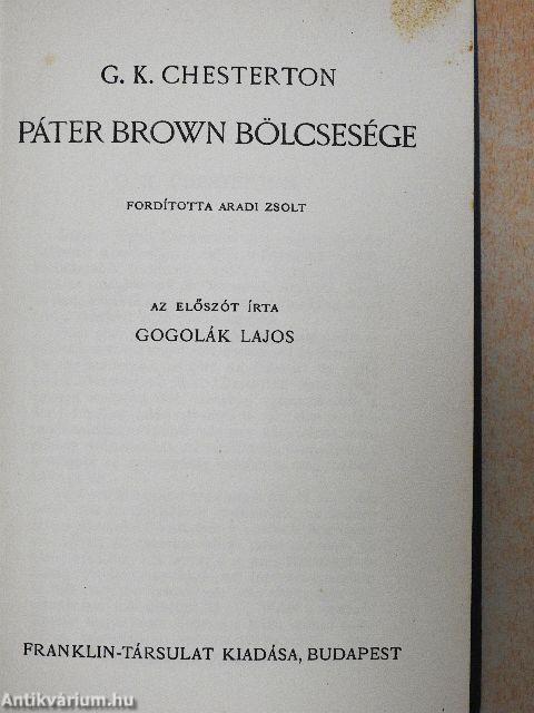 Páter Brown bölcsessége