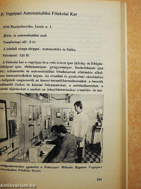 Magyar felsőoktatási intézmények tájékoztató 1974