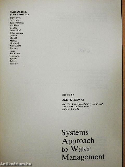 Systems Approach to Water Management