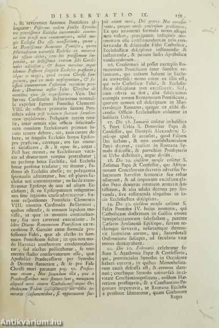 SS Domini Nostri Benedicti XIV dissertationes II.