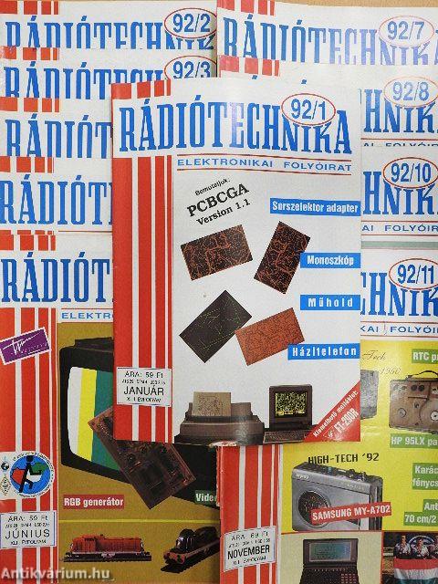 Rádiótechnika 1992. (nem teljes évfolyam)