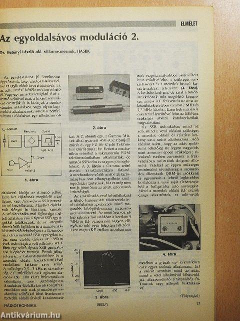 Rádiótechnika 1992. (nem teljes évfolyam)