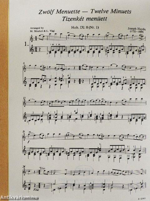 Tizenkét menüett furulyára (vagy más dallamhangszerre) és gitárra