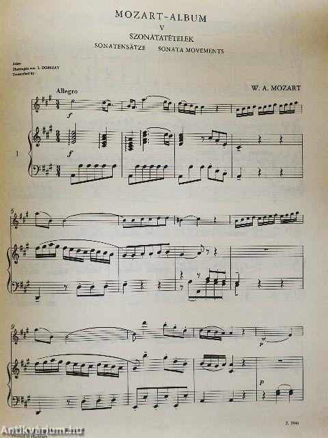 Mozart-album hegedűsöknek V.