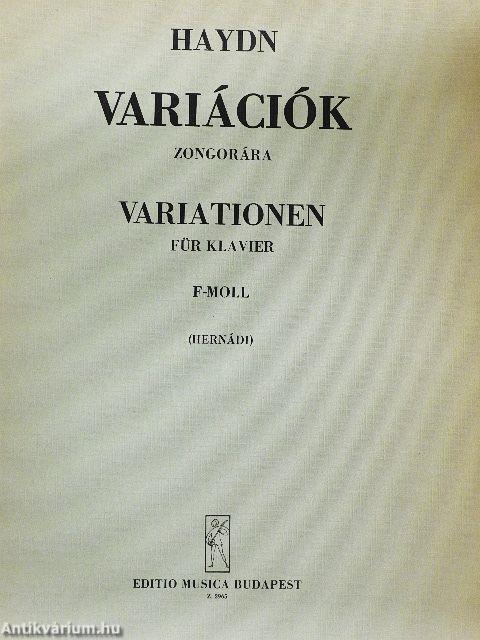 Haydn Variációk Zongorára