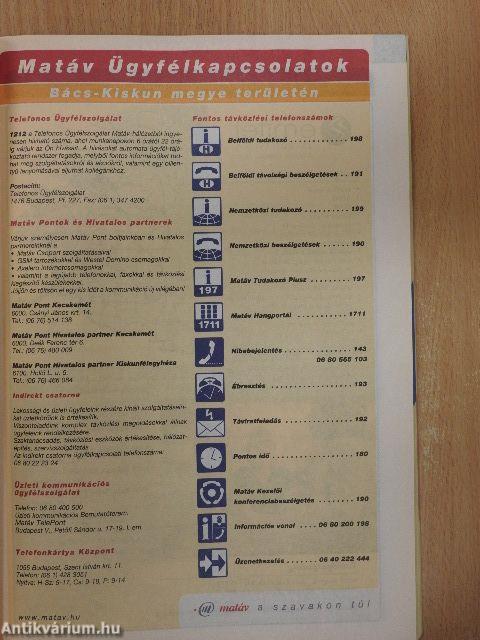 Arany Oldalak - Bács-Kiskun megye 2004