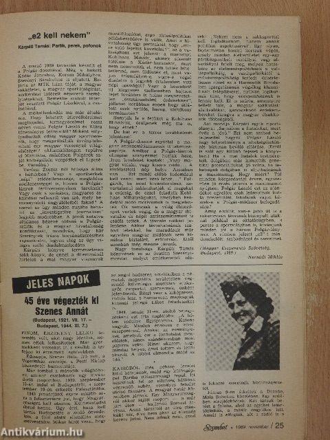 Szombat 1989. november