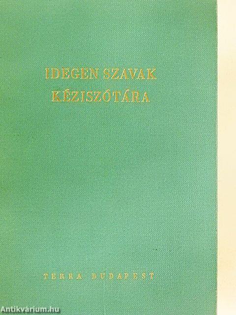 Idegen szavak kéziszótára