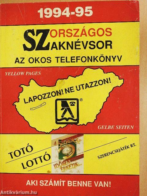 Országos Szaknévsor 1994-95