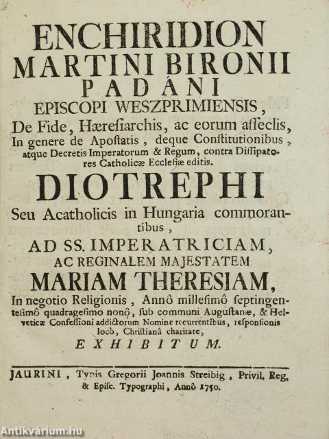 Enchiridion Martini Bironii Padáni
