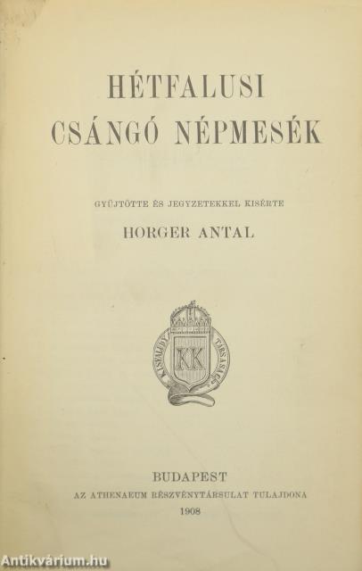 Hétfalusi csángó népmesék