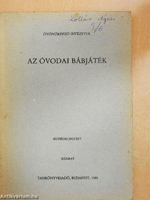 Az óvodai bábjáték