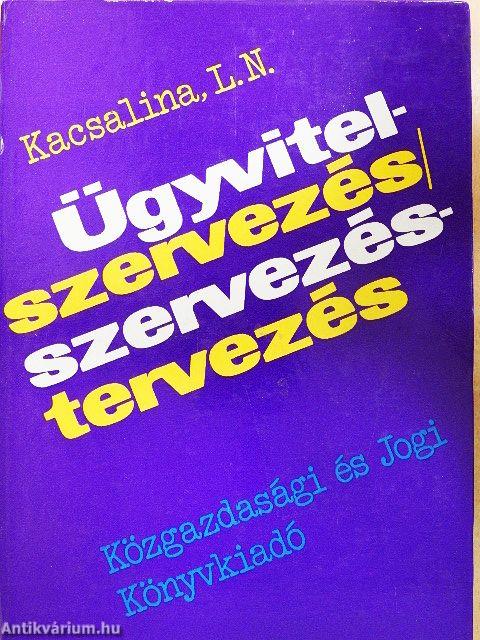 Ügyvitelszervezés-szervezéstervezés
