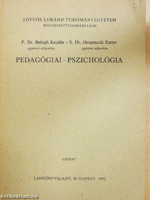 Pedagógiai-pszichológia 
