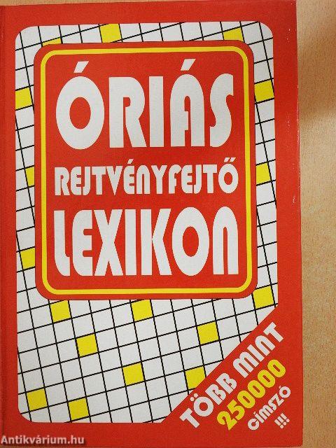 Óriás rejtvényfejtő lexikon